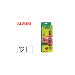 Tempera en barra Alpino caja de 12 Colores Surtidos
