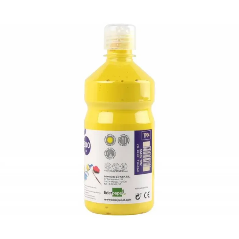 Tempera Liderpapel color amarillo 500 cc