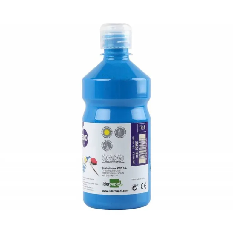 Tempera Liderpapel color azul 500 cc