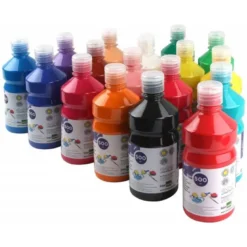 Tempera Liderpapel color azul turquesa 500 cc