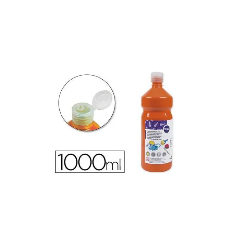 Tempera Liderpapel color naranja 1000 cc