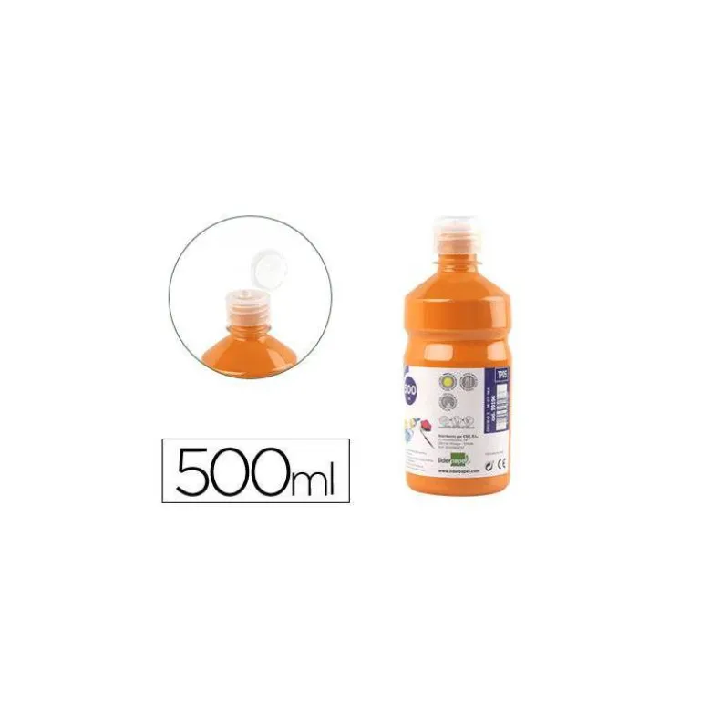 Tempera Liderpapel color naranja 500 cc