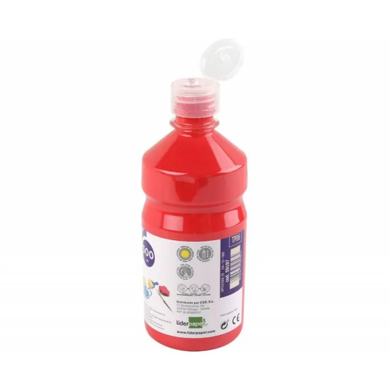 Tempera Liderpapel color rojo 500 cc