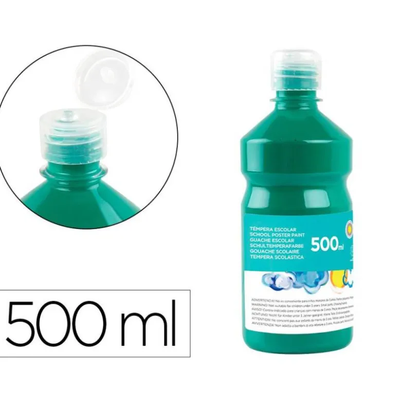Tempera Liderpapel color verde oscuro 500 cc