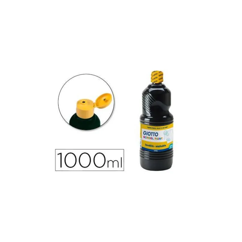 Tempera liquida Giotto color negro 1000 cc