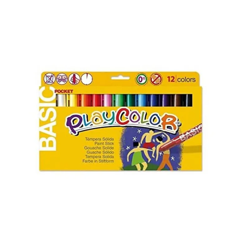 TEMPERA SOLIDA PLAYCOLOR TUTTI FRUTTI ONE CAJA DE 12 UNIDADES COLORES SURTIDOS