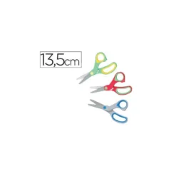 Tijera escolar Liderpapel de 13,5 cm soft ergonomica