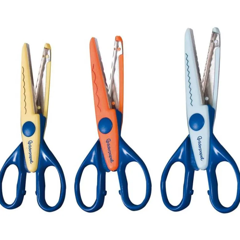 Tijera escolar zig zag Marca Liderpapel 16 cm