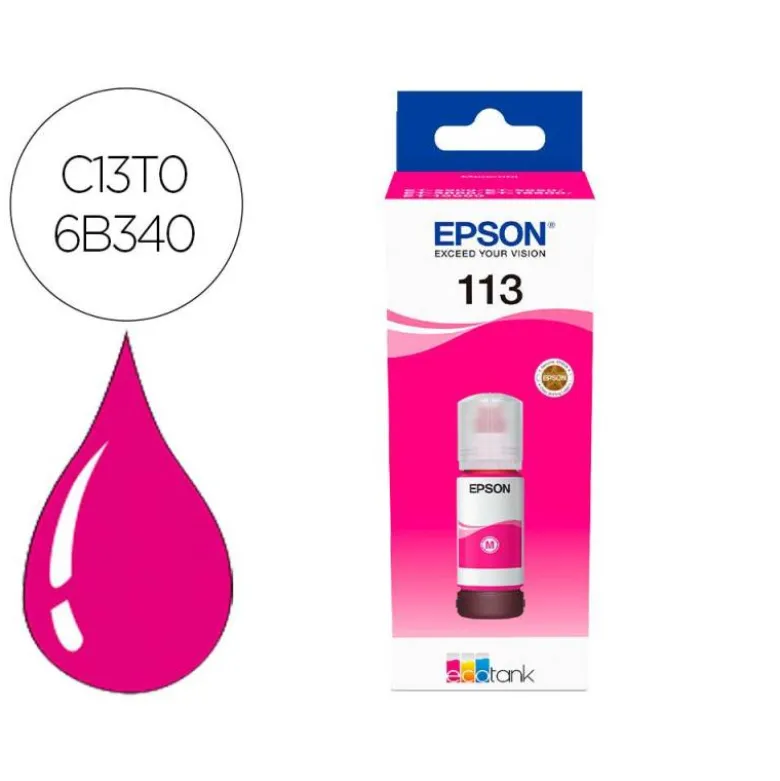 TINTA INK-JET EPSON ECOTANK 113 COLOR MAGENTA C13T06B340