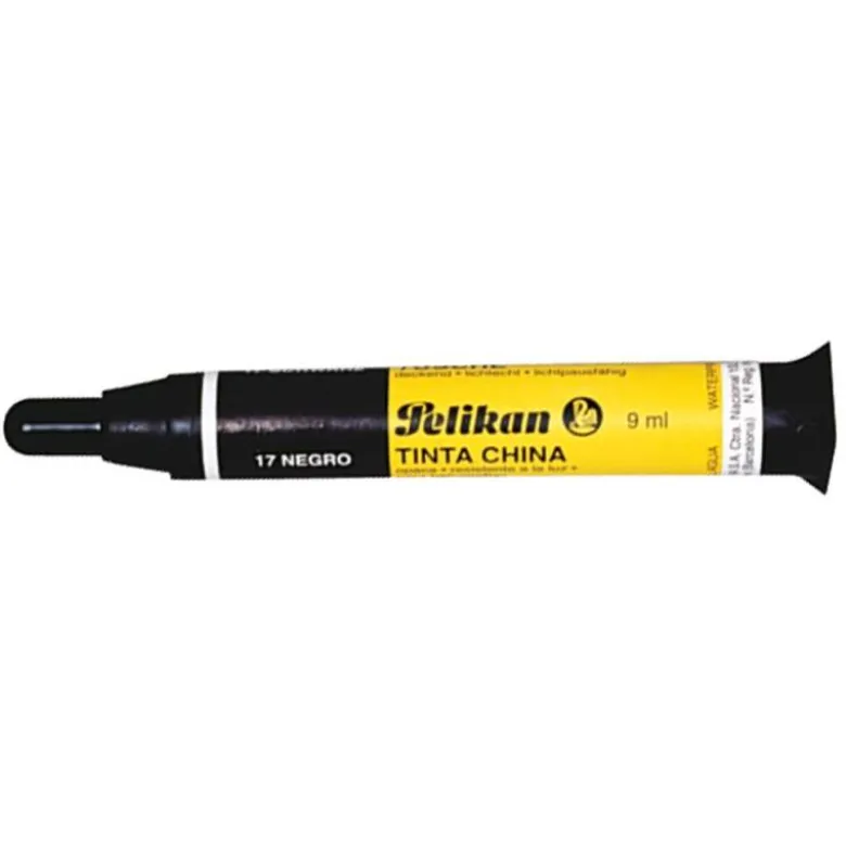 Tinta china negra con cargador Pelikan
