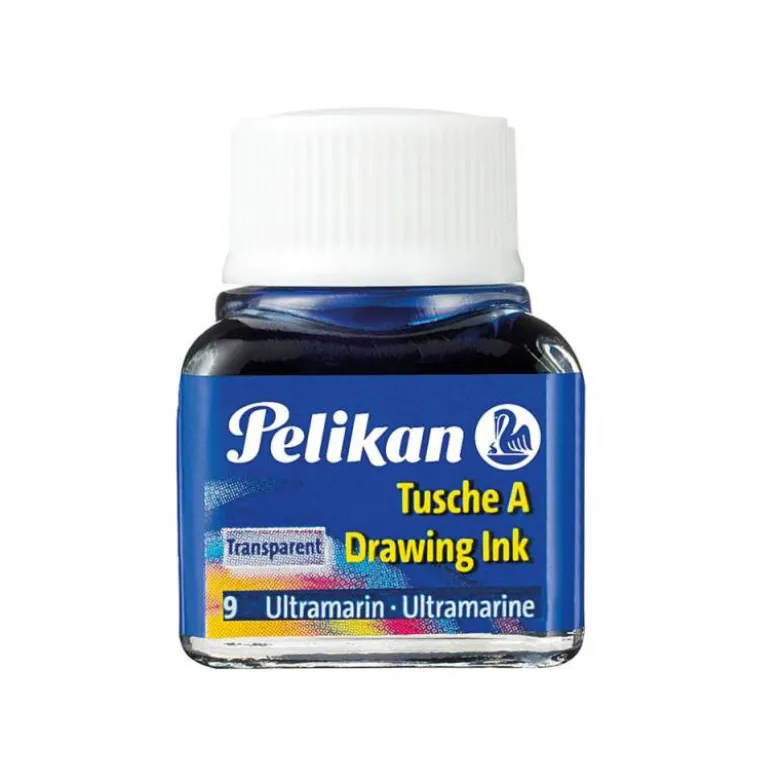 TINTA CHINA PELIKAN AZUL ULTRAMAR BOTE DE 10 ML
