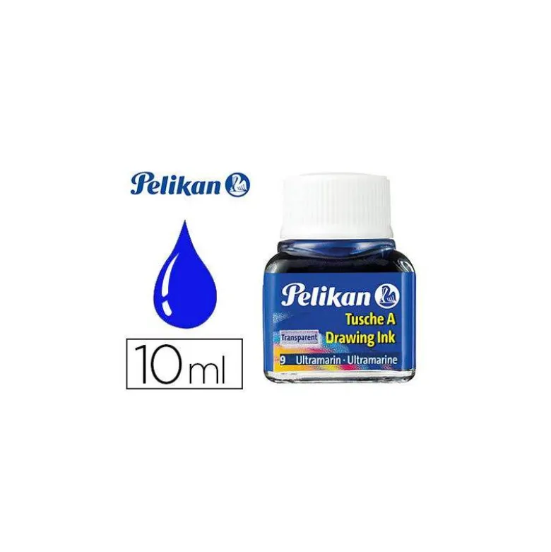 TINTA CHINA PELIKAN AZUL ULTRAMAR BOTE DE 10 ML