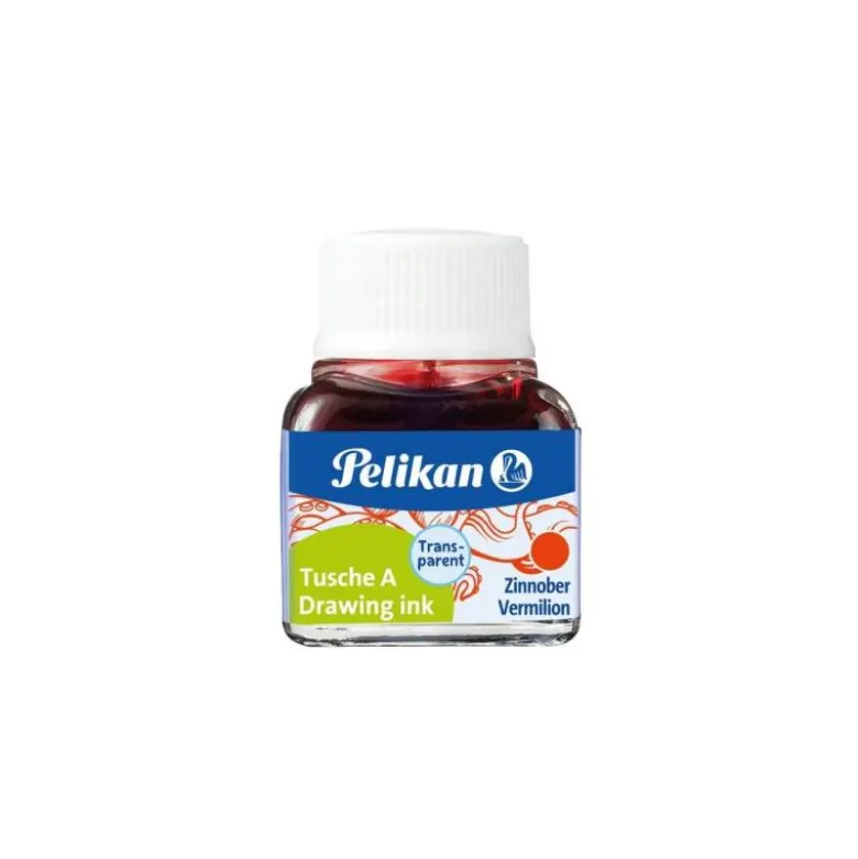 Tinta china pelikan bermellon bote de 10 ml.