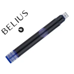TINTA ESTILOGRAFICA BELIUS AZUL CAJA 6 CARTUCHOS