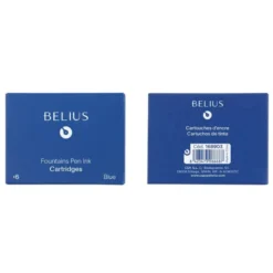 TINTA ESTILOGRAFICA BELIUS AZUL CAJA 6 CARTUCHOS