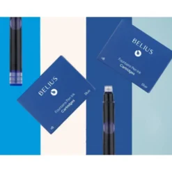 TINTA ESTILOGRAFICA BELIUS AZUL CAJA 6 CARTUCHOS