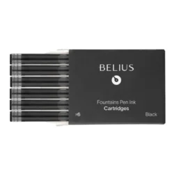 TINTA ESTILOGRAFICA BELIUS NEGRO CAJA 6 CARTUCHOS