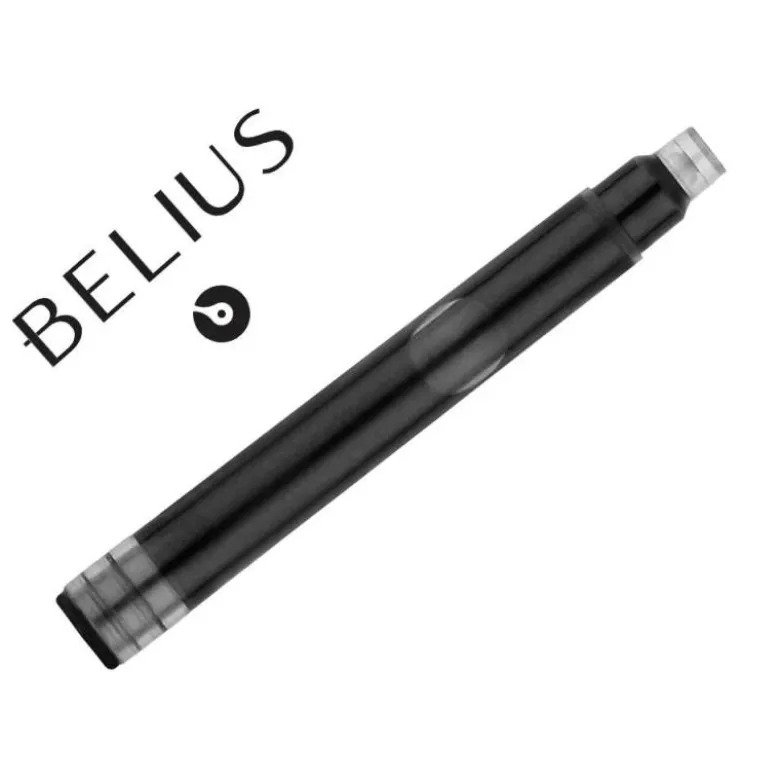 TINTA ESTILOGRAFICA BELIUS NEGRO CAJA 6 CARTUCHOS