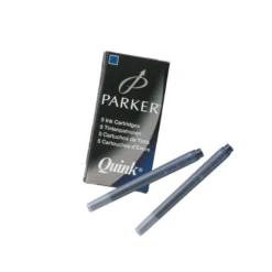 Tinta estilografica parker azul permanente caja de 5 cartuchos