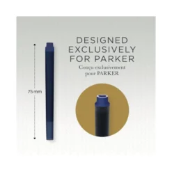 Tinta estilografica parker azul permanente caja de 5 cartuchos