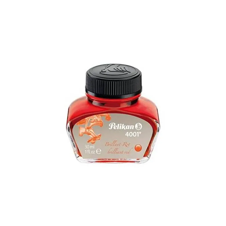 TINTA ESTILOGRAFICA PELIKAN 4001 ROJO BRILLANTE BOTE 30 ML