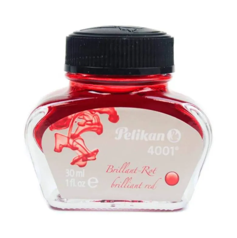 TINTA ESTILOGRAFICA PELIKAN 4001 ROJO BRILLANTE BOTE 30 ML