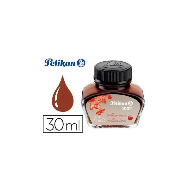 TINTA ESTILOGRAFICA PELIKAN 4001 MARRON BRILLANTE FRASCO 30 ML