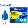 Tinta para plumas pelikan azul real caja 6 cartuchos