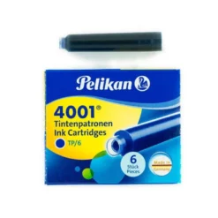 Tinta para plumas pelikan azul real caja 6 cartuchos