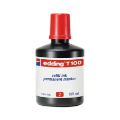 Tinta permanente rotulador Edding T-100 color rojo