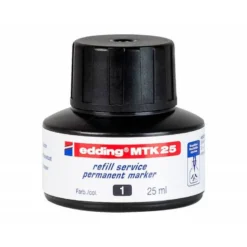 TINTA ROTULADOR EDDING MTK25 CON SISTEMA CAPILAR COLOR NEGRO FRASCO DE 25 ML