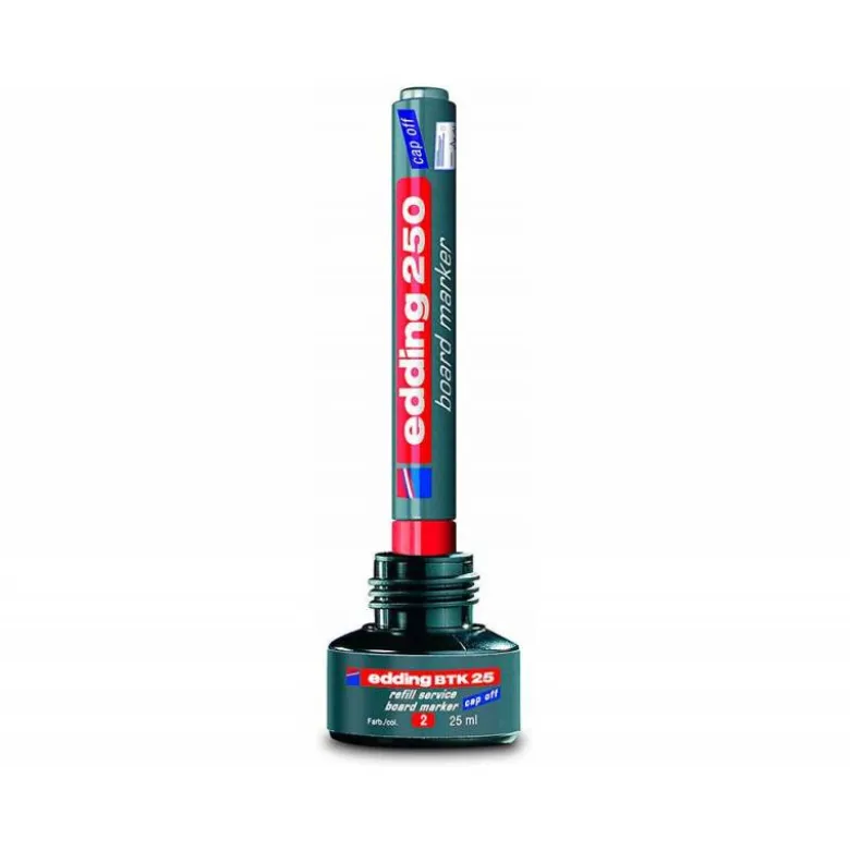 TINTA ROTULADOR EDDING PIZARRA BLANCA BTK-25 COLOR ROJO FRASCO DE 25 ML