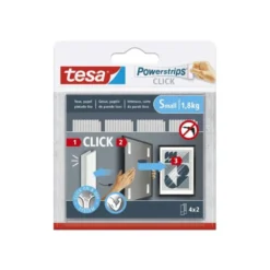 TIRA ADHESIVA TESA POWERSTRIPS CLICK HASTA 1,8 KG 4X2