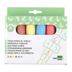 Tizas Liderpapel para suelo caja 6 unidades