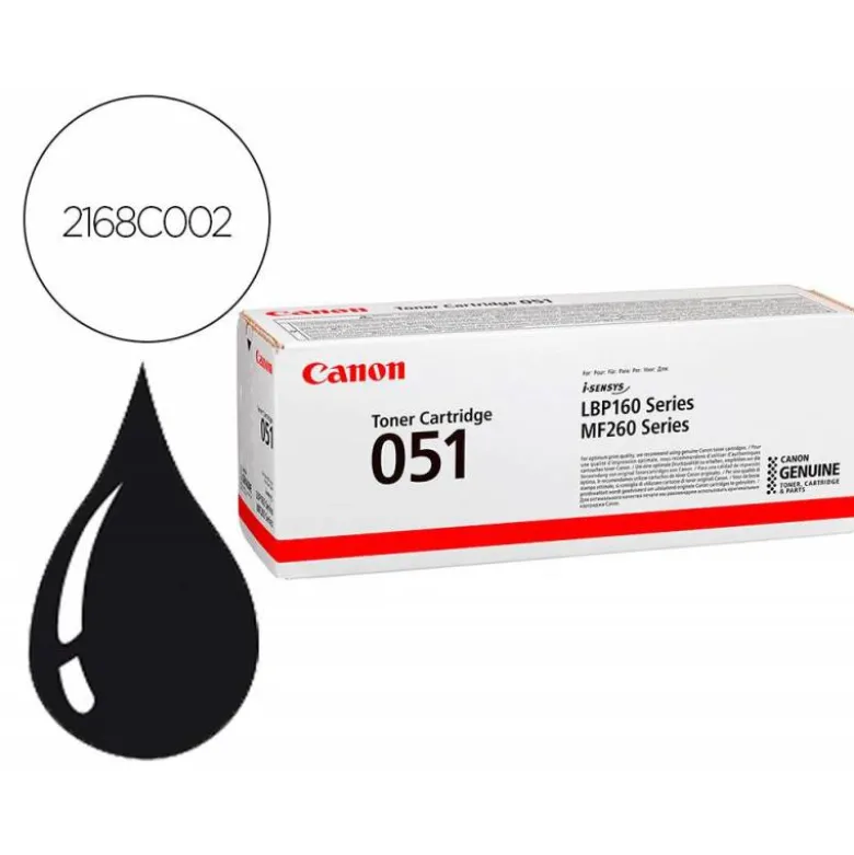 TONER CANON 051 1700P ISENSYS LBP162 NEGRO