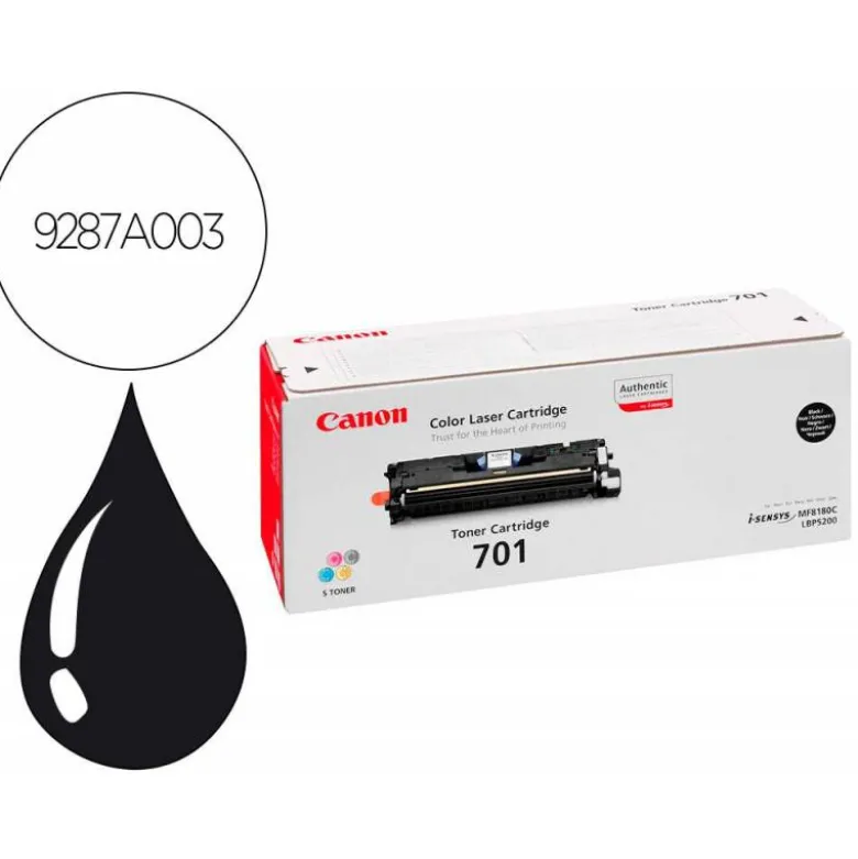 TONER CANON 701BK LBP5200 MF8100 MF8180 NEGRO