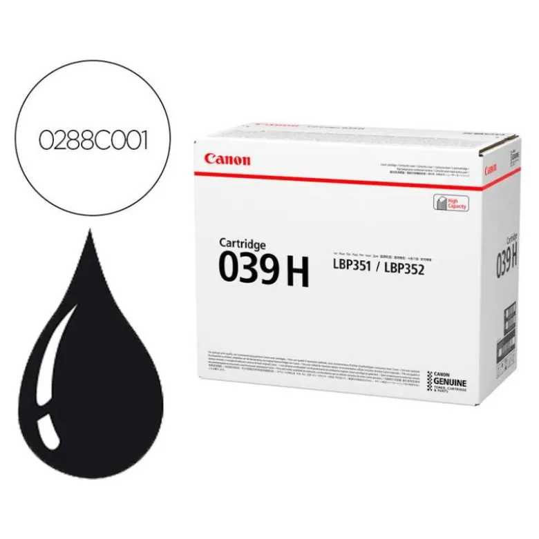 TONER CANON 039H ISENSYS LBP351X LBP352X NEGRO