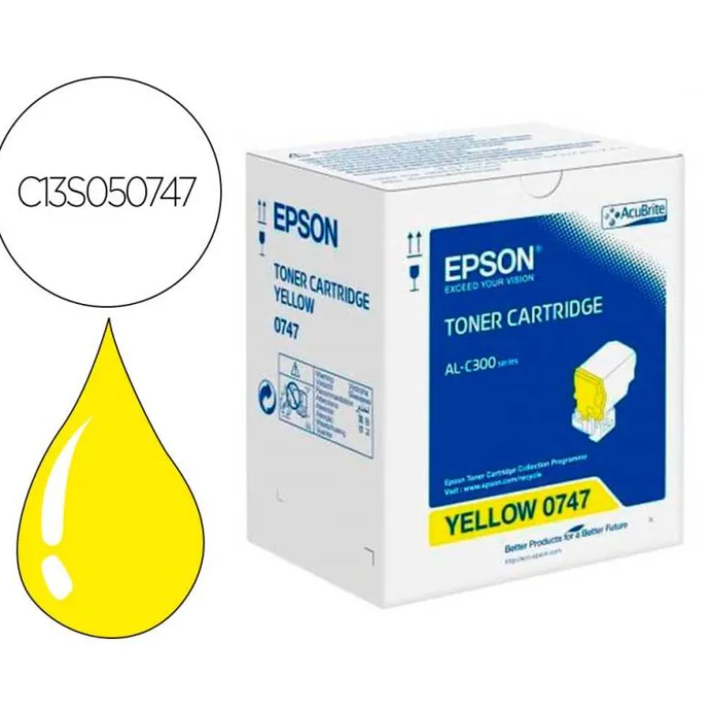 TONER EPSON 0747 COLOR AMARILLO C13S050747