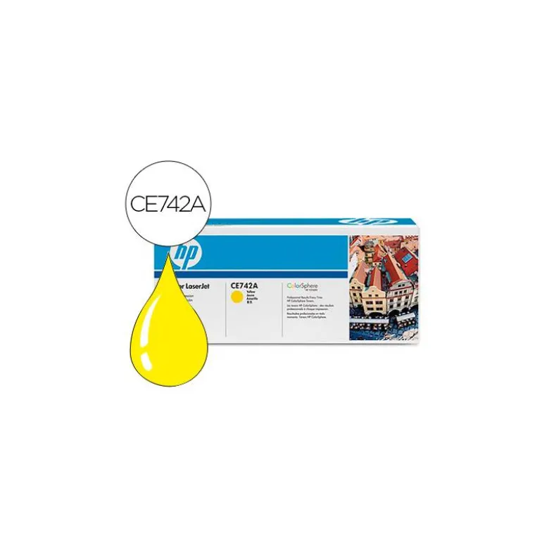 Toner HP 307A CE742A color Amarillo