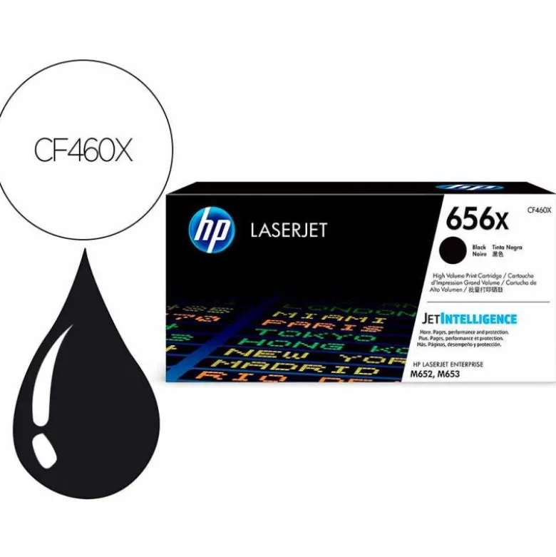 TONER HP LASER 656X-CF460X NEGRO 27000 PAGINAS