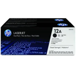 TONER HP LASERJET 1010 1012 1015 1018 1020 1022 3015 3020 3030 3050 3052 3055 12A NEGRO PACK 2 2.000 PAG