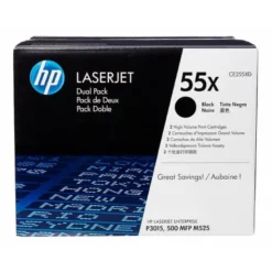 TONER HP LASERJET CE255XD NEGRO 12500 PAG PACK 2