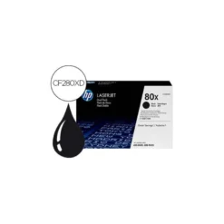 TONER HP LASERJET PRO 80X M401 M425 NEGRO PACK DE 2 UNIDADES 6900 PAGINAS