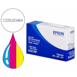 TONER INK-JET EPSON SJIC15P COLORES COLORES CIAN MAGENTA Y AMARILLO C33S020464
