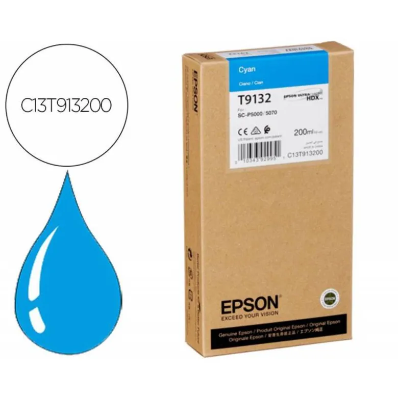 TONER INK-JET EPSON T9132 COLOR CIAN C13T913200