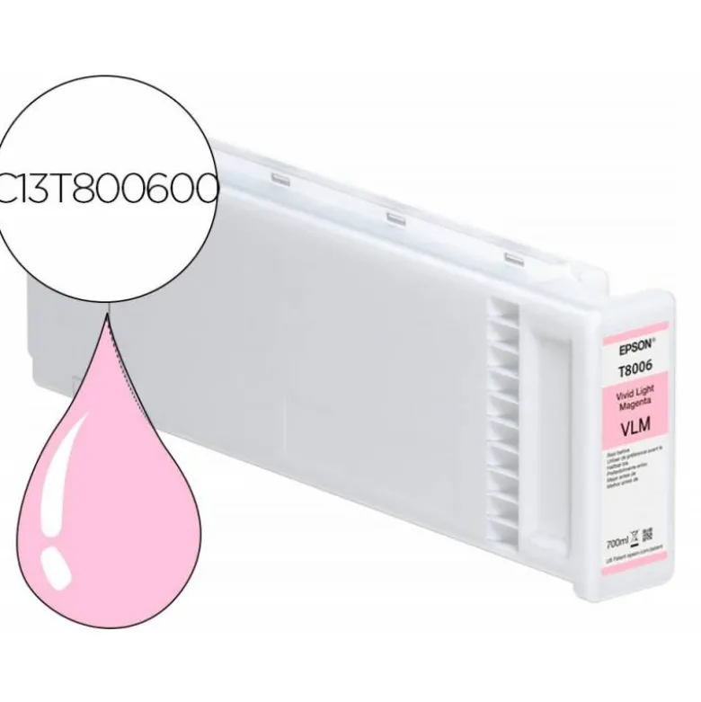 TONER INK-JET EPSON T8006 COLOR MAGENTA CLARO C13T800600