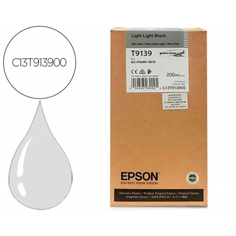 TONER INK-JET EPSON T9139 COLOR GRIS C13T913900