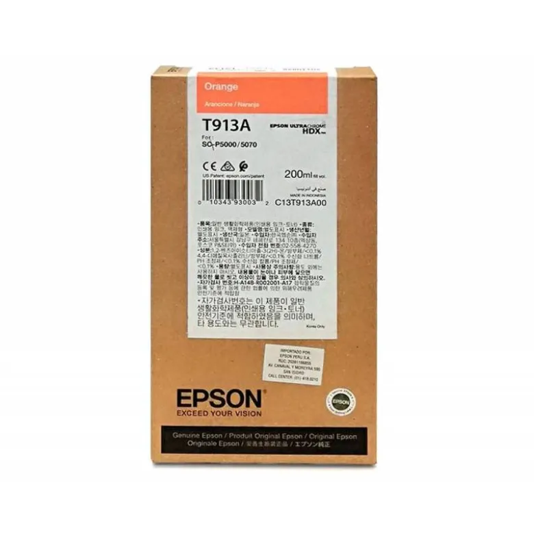 TONER INK-JET EPSON T913A COLOR NARANJA C13T913A00