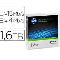 TONER INK-JET HP DE DATOS ULTRIUM 4 1.6TB RW/1000 PAGINAS