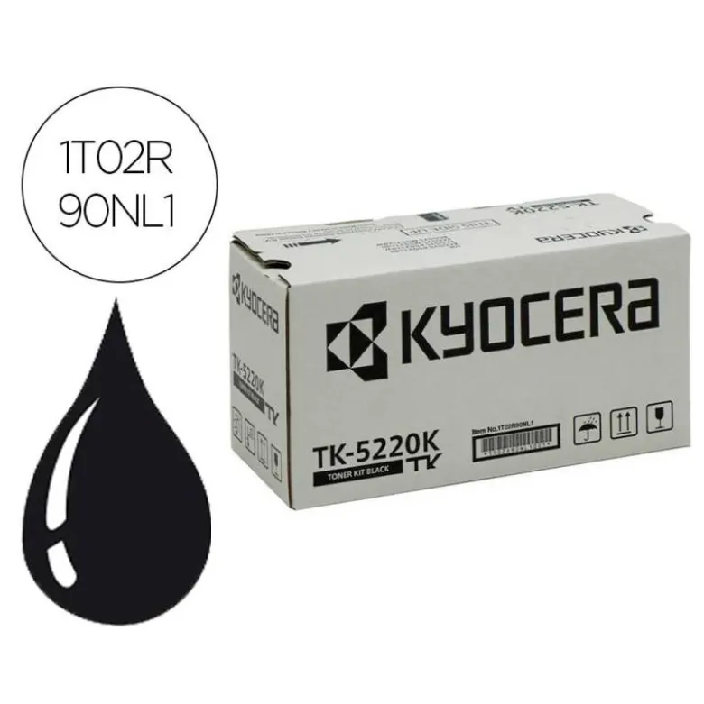 TONER KYOCERA MITA TK-5220K COLOR NEGRO ECOSYS M5521CDW, ECOSYS M5521CDN 1200 PAG
